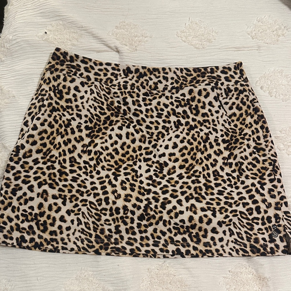 Tommy Bahama Leopard Print Athletic Mini Skirt